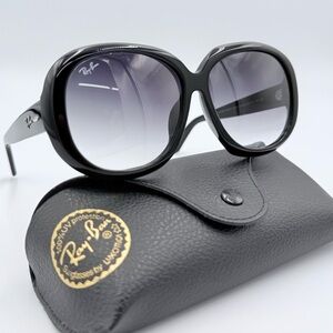 Ray-Ban Women’s Fashion Oversized Sunglasses RB4098 60mm Black w/ Gradient Lens